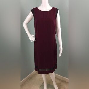 Laundry by Design Maroon Mesh Side Dress